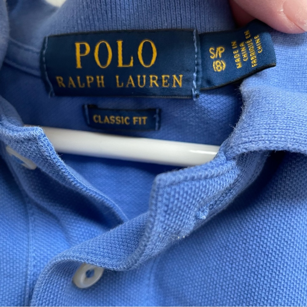 Polo Ralph Lauren Boys Light Blue Polo Size 8 - Picture 2 of 3